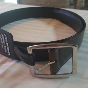 Men's reversible black/brown genuine leather 34